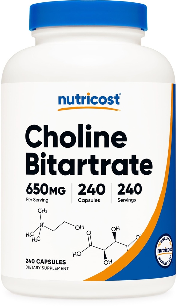 Nutricost Choline Bitartrate, 240 Capsules